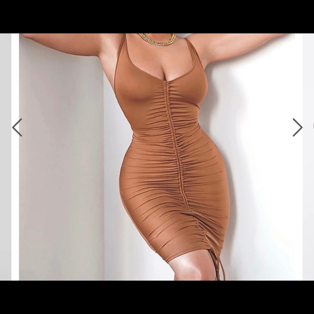 Sexy runched fashion nova dress